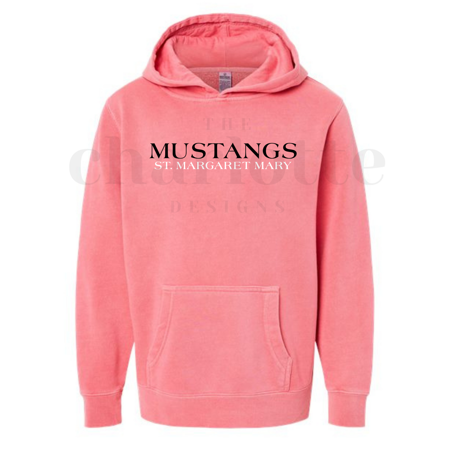 Youth Mustangs SMM Garment dyed Hoodie